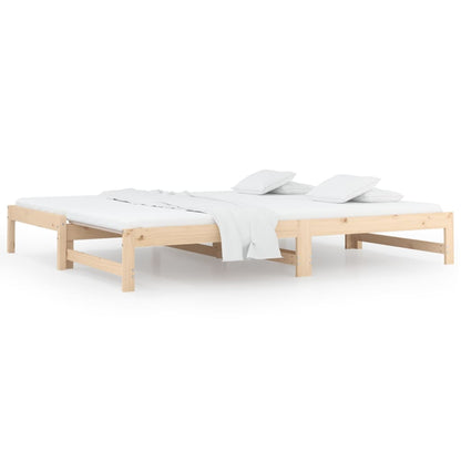 Dormeuse Estraibile 2x(90x200) cm Legno Massello di Pino | homemem39