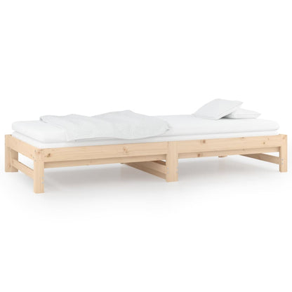 Dormeuse Estraibile 2x(90x200) cm Legno Massello di Pino | homemem39