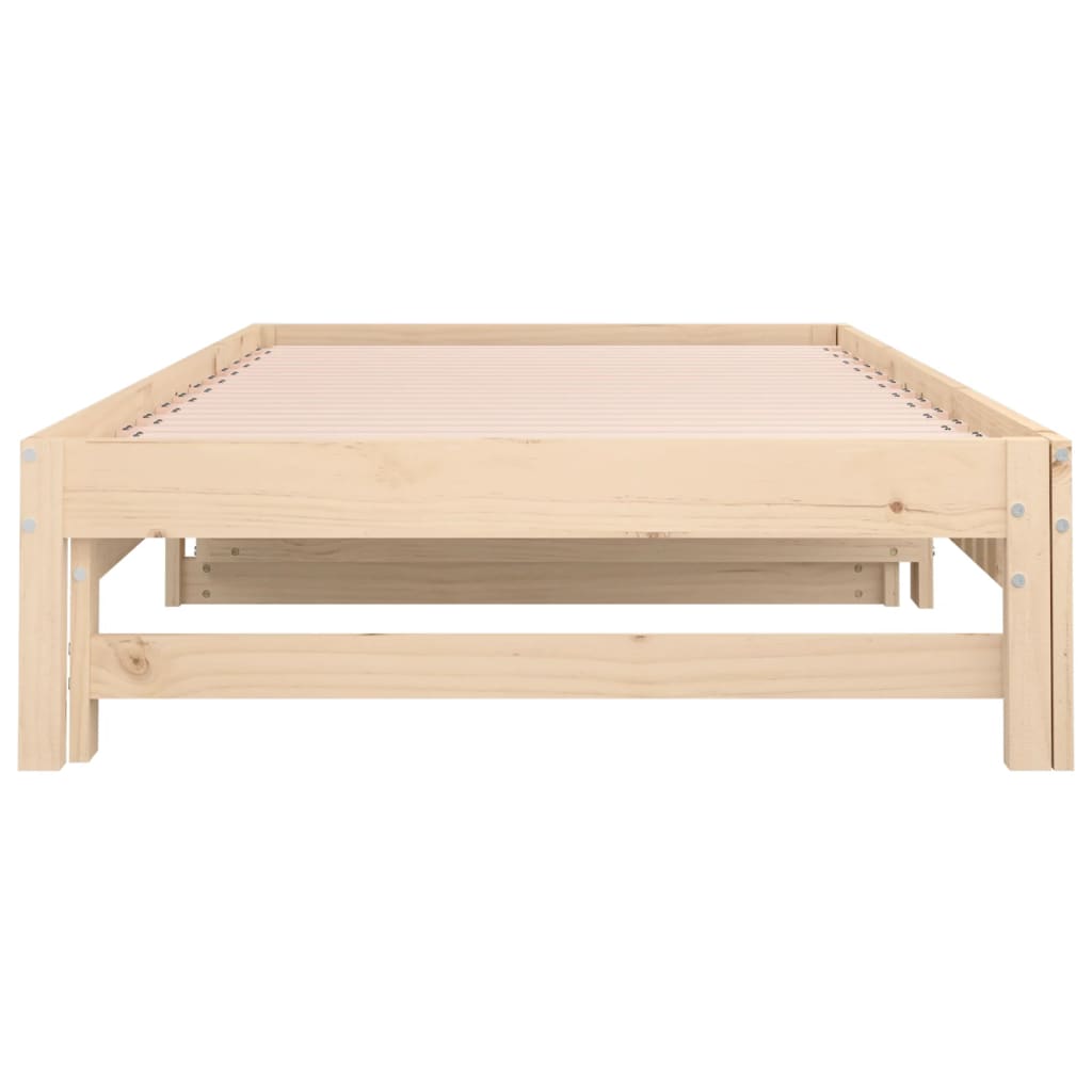 Dormeuse Estraibile 2x(90x200) cm Legno Massello di Pino | homemem39