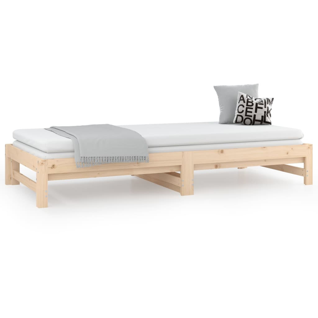 Dormeuse Estraibile 2x(90x190) cm Legno Massello di Pino | homemem39