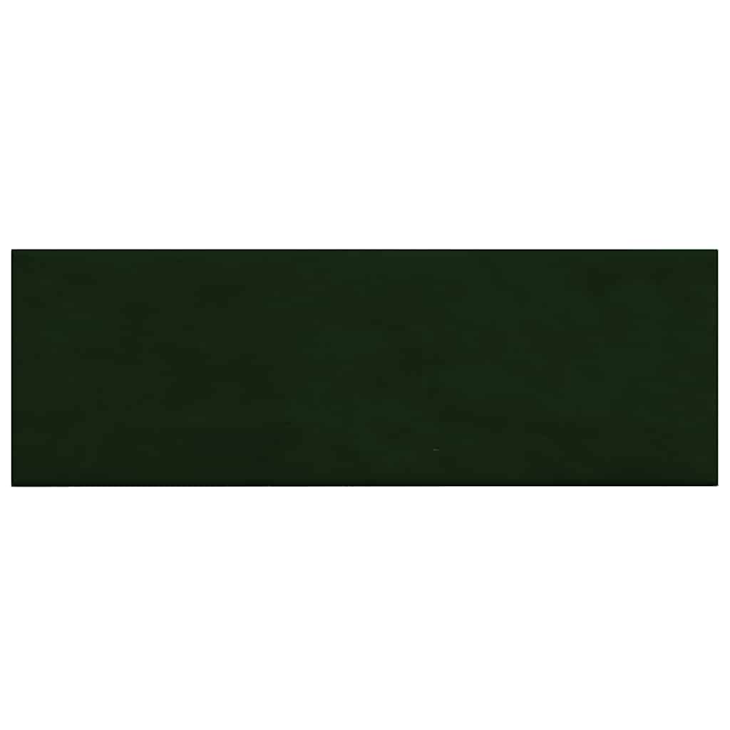 Pannelli Murali 12 pz Verde Scuro 90x30 cm Velluto 3,24 m²