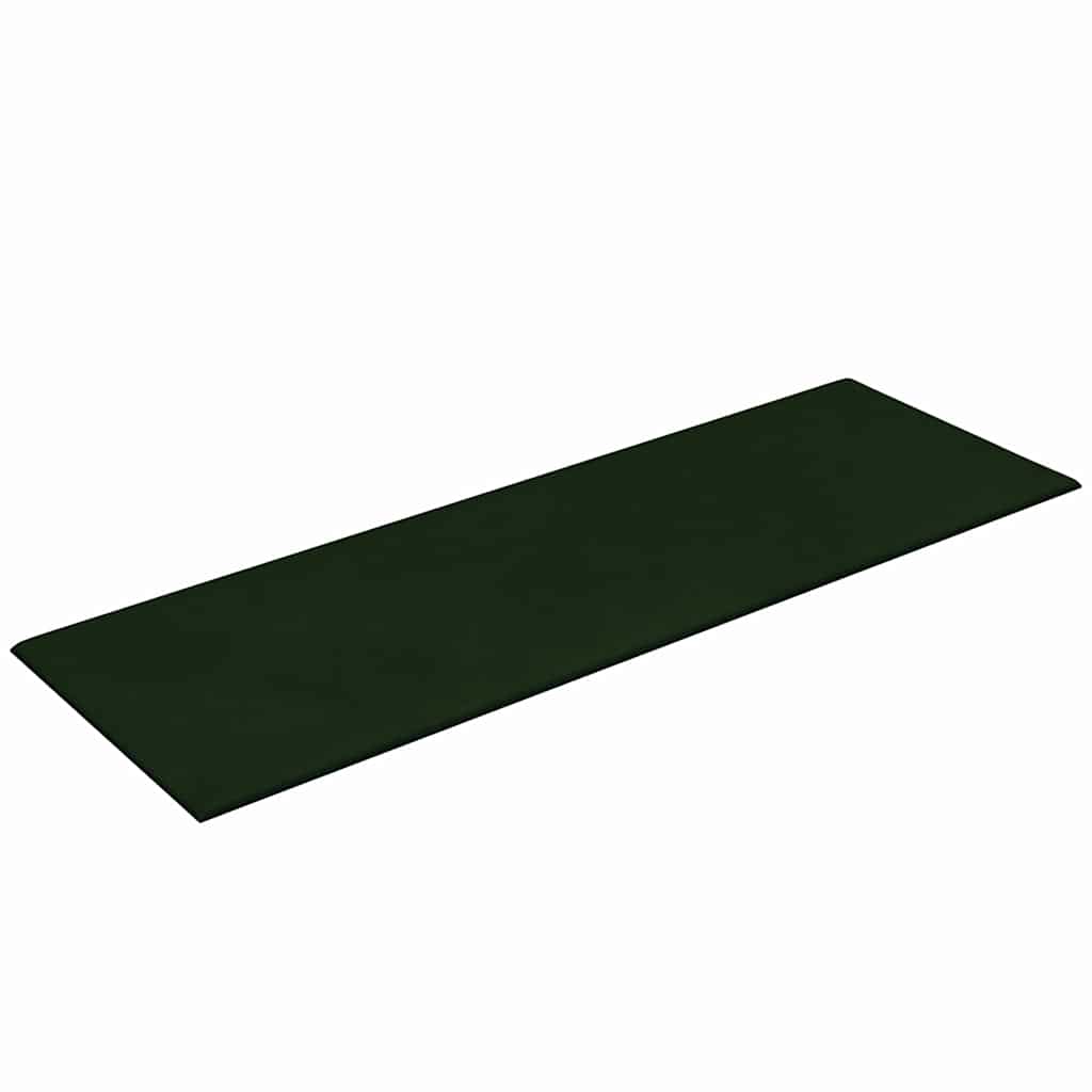 Pannelli Murali 12 pz Verde Scuro 90x30 cm Velluto 3,24 m²