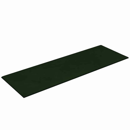 Pannelli Murali 12 pz Verde Scuro 90x30 cm Velluto 3,24 m²