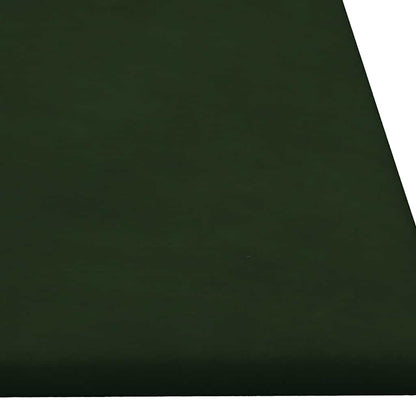 Pannelli Murali 12 pz Verde Scuro 90x30 cm Velluto 3,24 m²