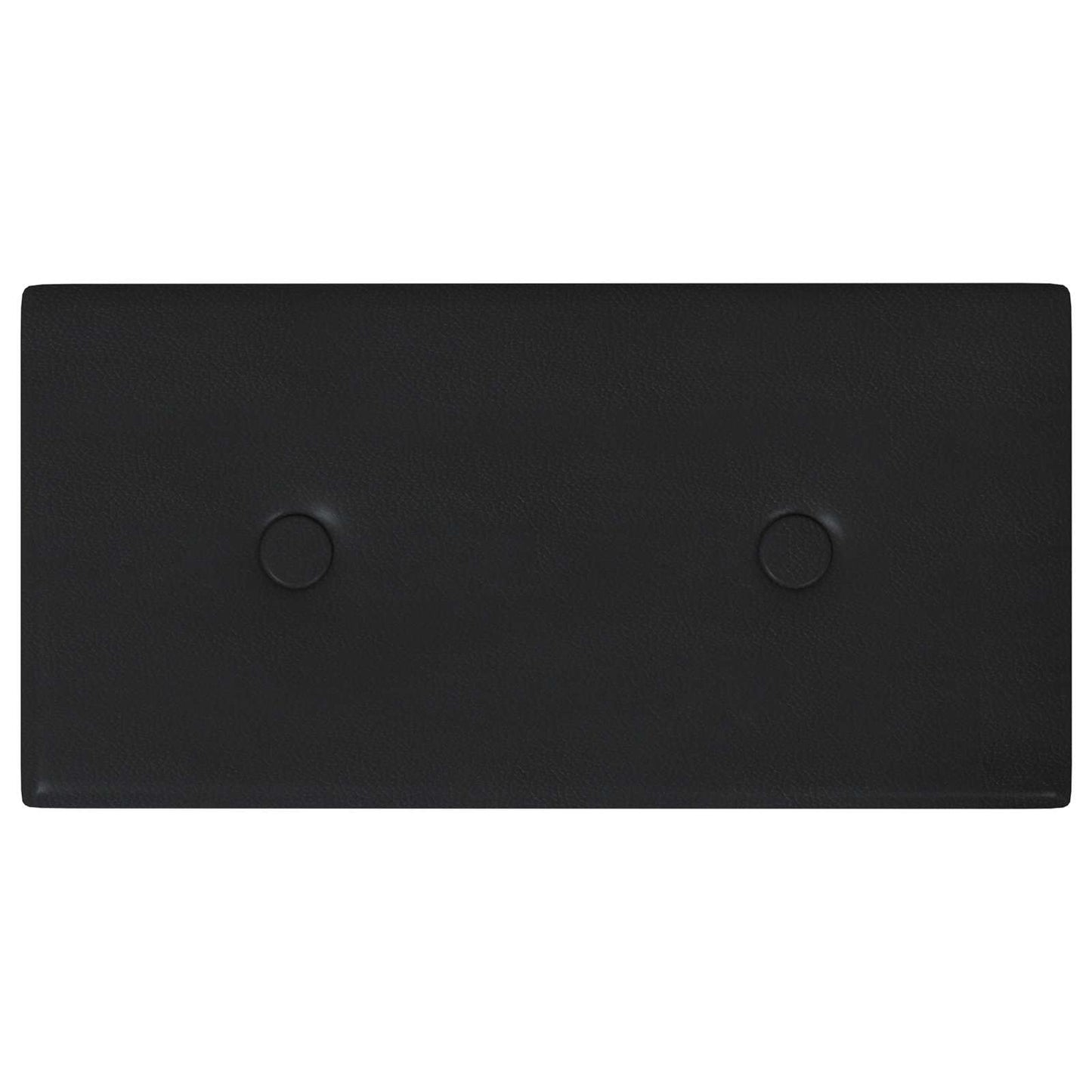 Testiera da Parete 12 pcs Nero 30 x 15 cm Pelle Sintetica | homemem39