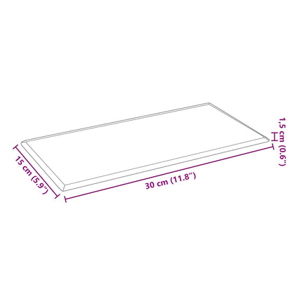 Testiera da Parete 12 pcs Nero 30 x 15 cm Pelle Sintetica | homemem39