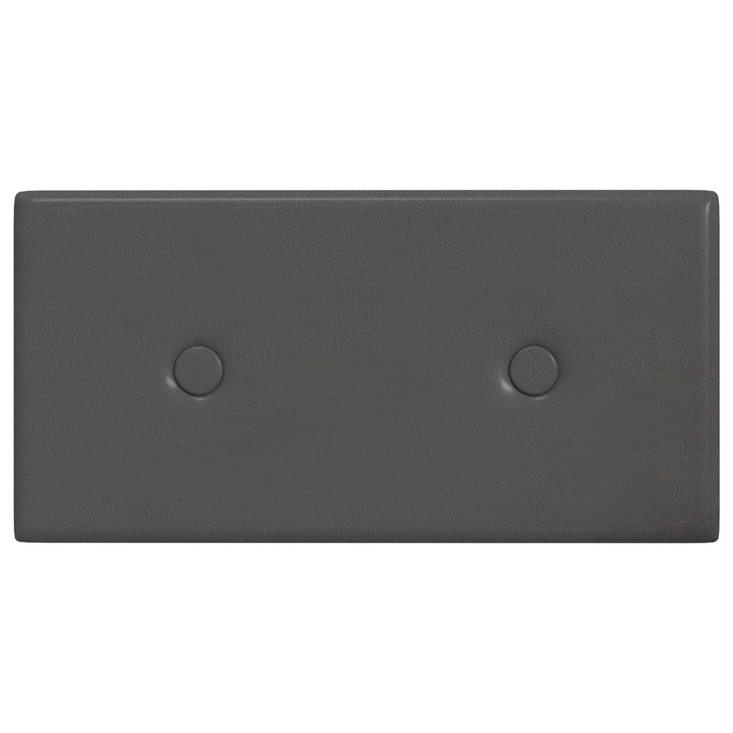 Testiera da Parete 12 pcs Grigio 30 x 15 cm Pelle Sintetica