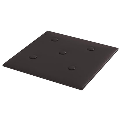 Testiera da Parete 12 pcs Nero 30 x 30 cm Pelle Sintetica | homemem39