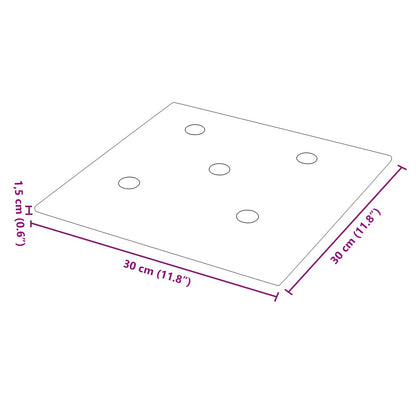 Testiera da Parete 12 pcs Nero 30 x 30 cm Pelle Sintetica | homemem39