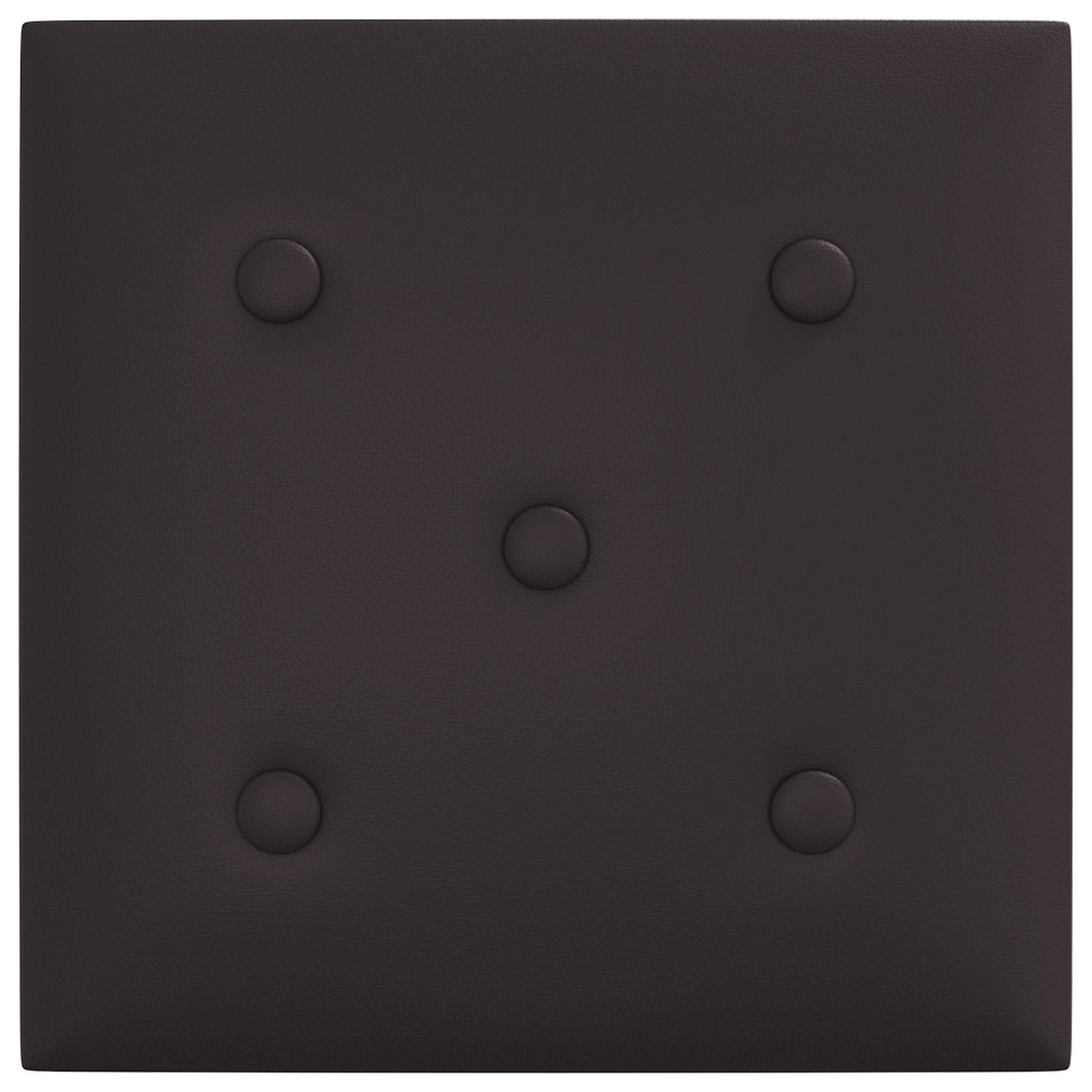 Testiera da Parete 12 pcs Nero 30 x 30 cm Pelle Sintetica | homemem39
