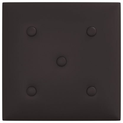 Testiera da Parete 12 pcs Nero 30 x 30 cm Pelle Sintetica | homemem39