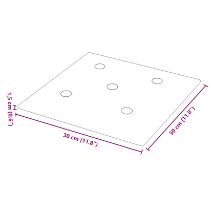Pannelli Murali 12 pz Rossi 30x30 cm Similpelle 1,08 m² - homemem39