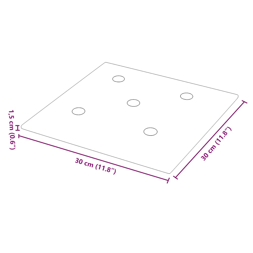 Pannelli Murali 12 pz Rosso Vino 30x30 cm Similpelle 1,08 m² - homemem39