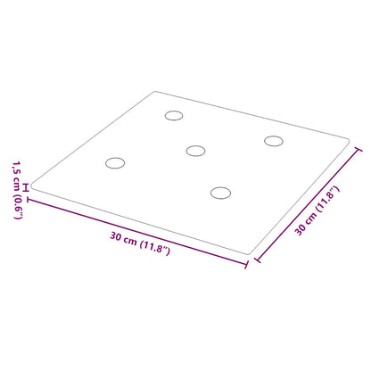 Pannelli Murali 12 pz Marroni 30x30 cm Similpelle 1,08 m² - homemem39