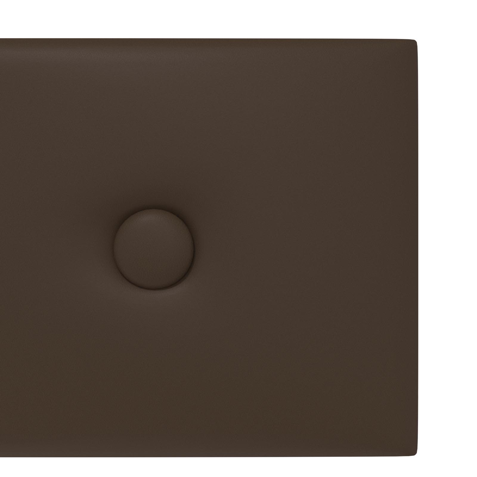 Testiera da Parete 12 pcs Marrone 60 x 15 cm Pelle Sintetica | homemem39
