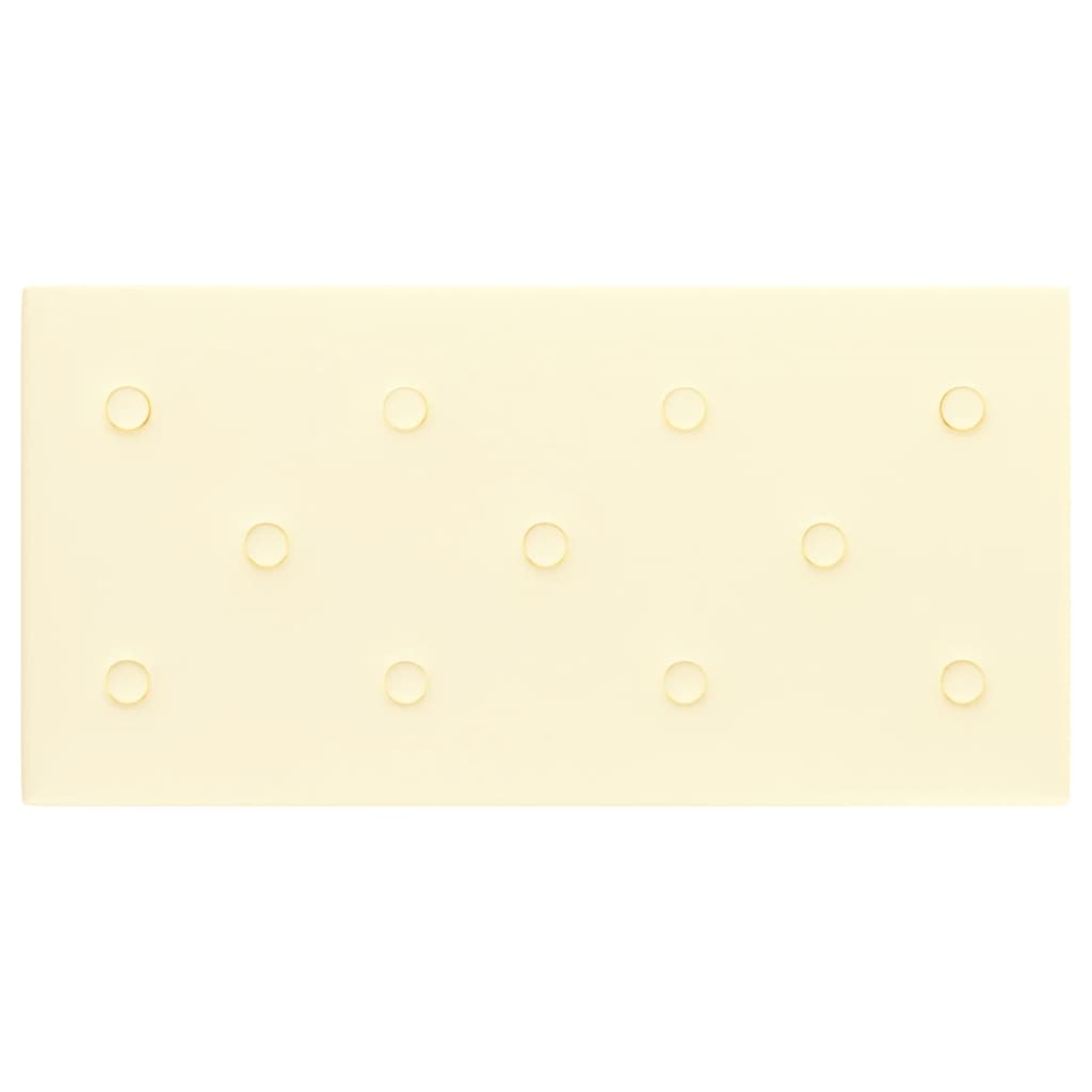 Pannelli Murali 12 pz Crema 60x30 cm Similpelle 2,16 m²