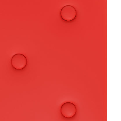 Testiera da Parete 12 pcs Rosso 60 x 30 cm Pelle Sintetica