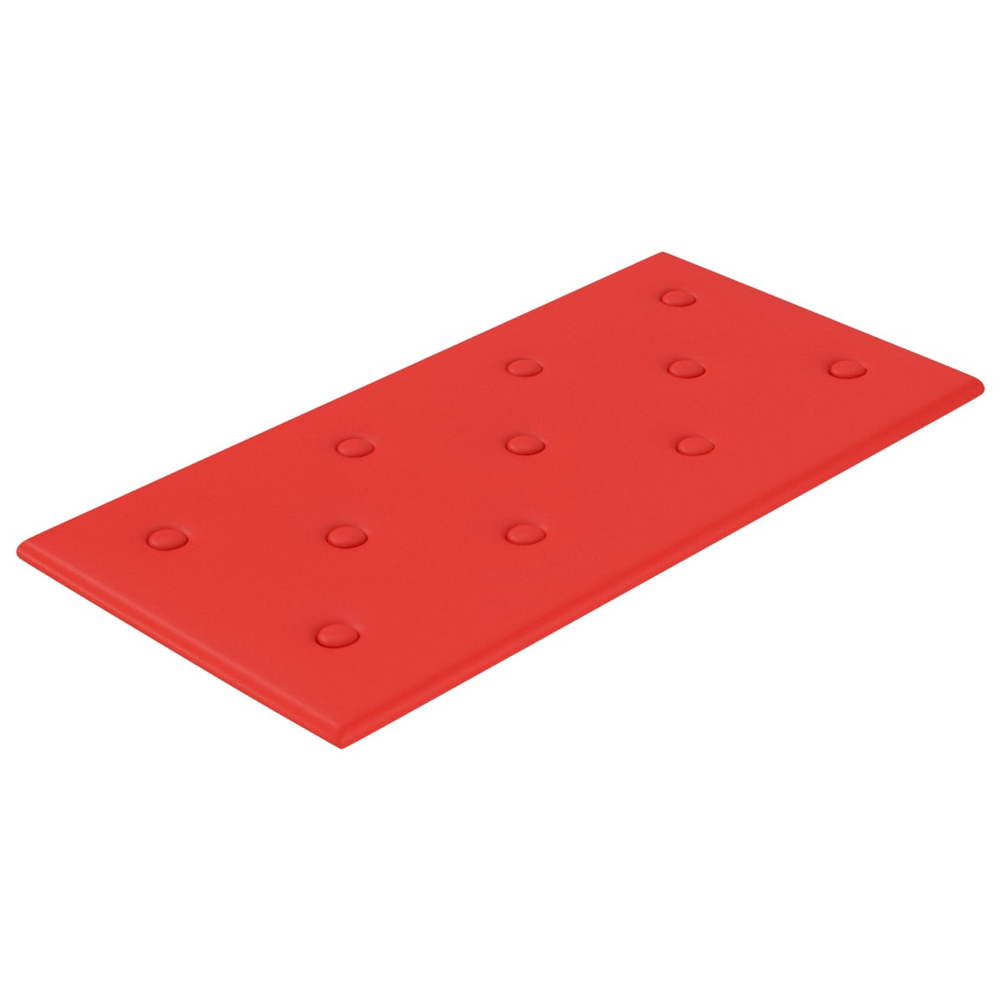 Testiera da Parete 12 pcs Rosso 60 x 30 cm Pelle Sintetica