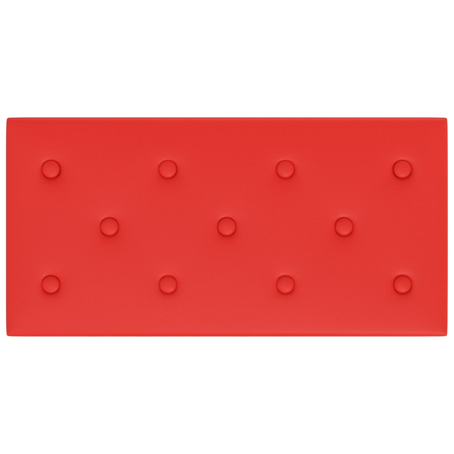 Testiera da Parete 12 pcs Rosso 60 x 30 cm Pelle Sintetica