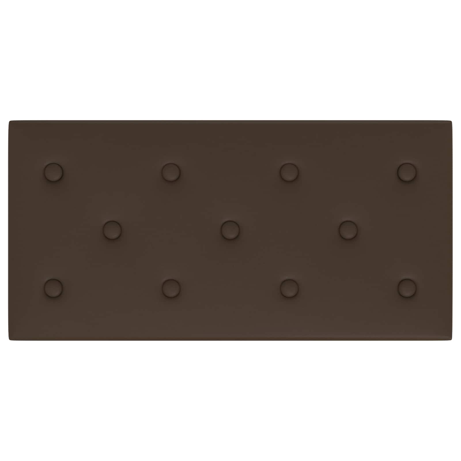 Testiera da Parete 12 pcs Marrone 60 x 30 cm Pelle Sintetica | homemem39