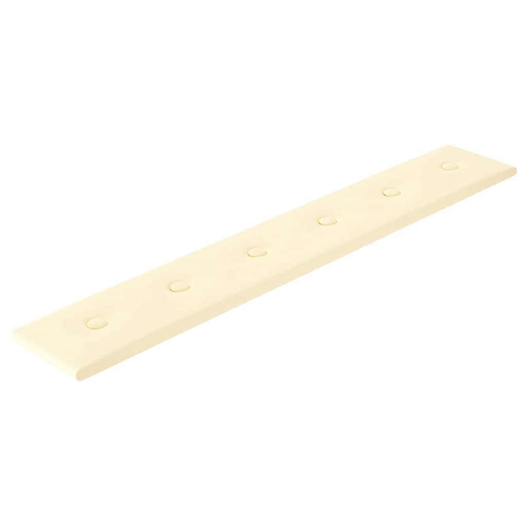 Pannelli Murali 12 pz Crema 90x15 cm in Similpelle 1,62 m² - homemem39