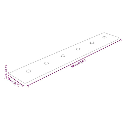 Pannelli Murali 12 pz Crema 90x15 cm in Similpelle 1,62 m² - homemem39