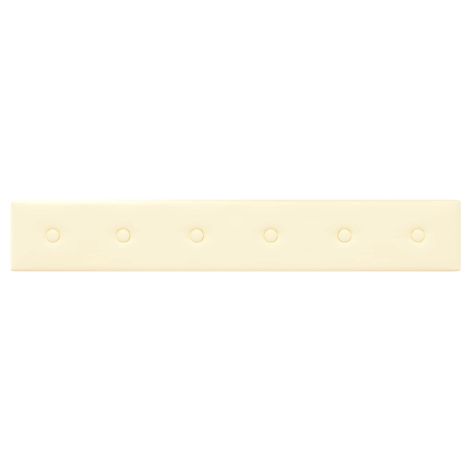Testiera da Parete 12 pcs Crema 90 x 15 cm Pelle Sintetica | homemem39
