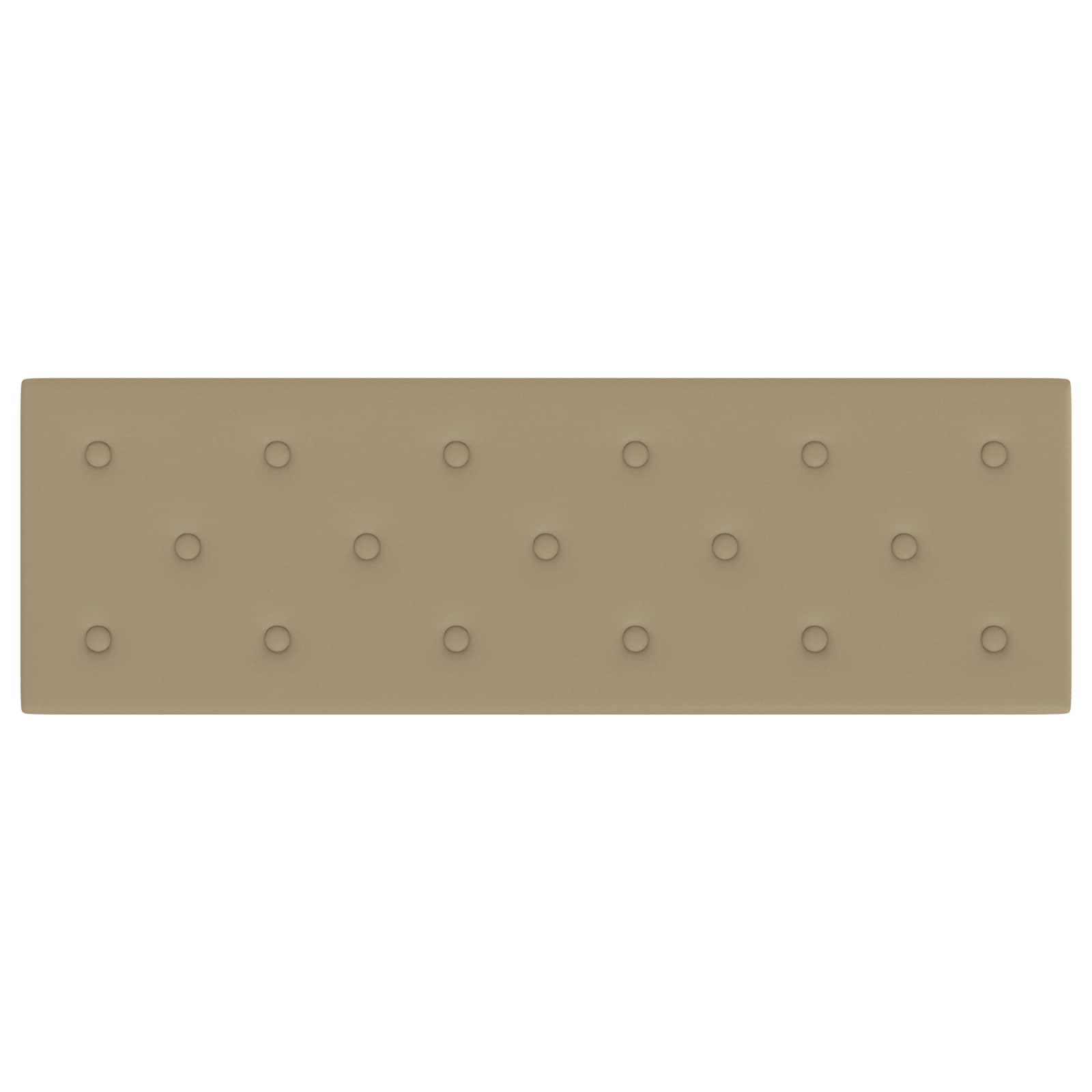 Testiera da Parete 12 pcs Cappuccino 90 x 30 cm Pelle Sintetica | homemem39