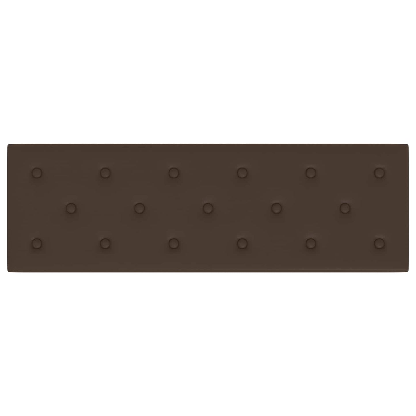 Testiera da Parete 12 pcs Marrone 90 x 30 cm Pelle Sintetica | homemem39