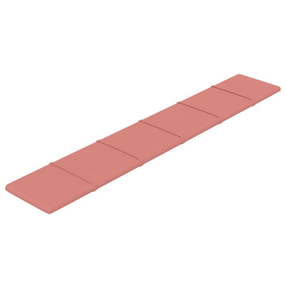 Pannelli Murali 12 pz Rosa 90x15 cm Velluto 1,62 m² - homemem39