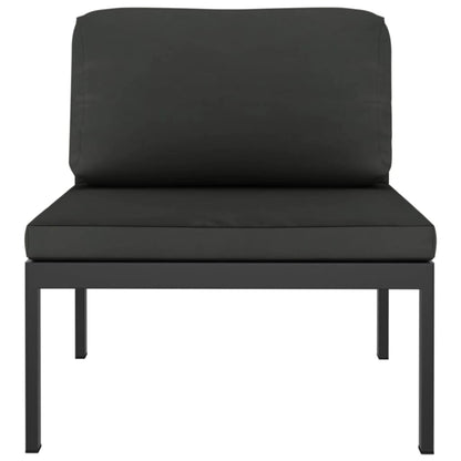 Set Divani da Giardino 6 pz con Cuscini in Alluminio Antracite | homemem39