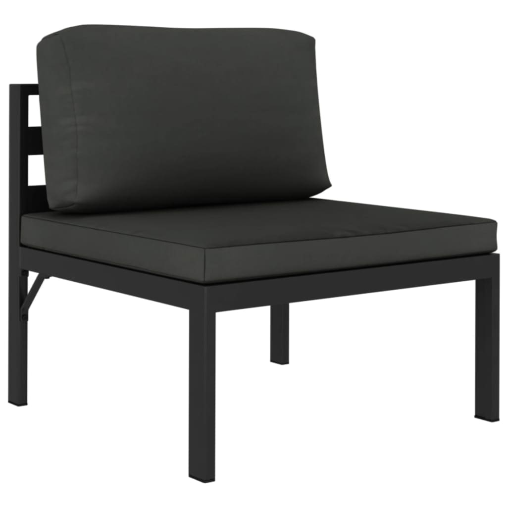 Set Divani da Giardino 8 pz con Cuscini in Alluminio Antracite | homemem39