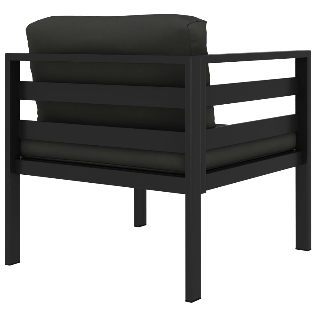 Set Divani da Giardino 6 pz con Cuscini in Alluminio Antracite | homemem39