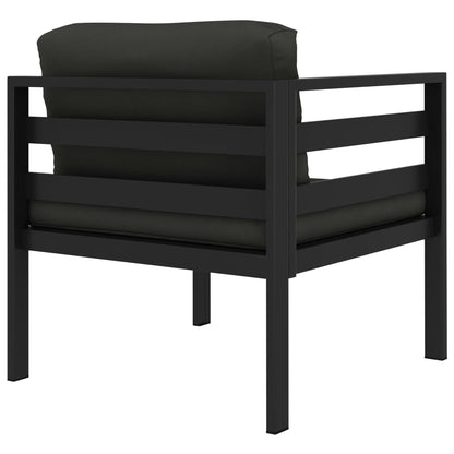 Set Divani da Giardino 6 pz con Cuscini in Alluminio Antracite | homemem39