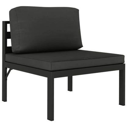 Set Divani da Giardino 9 pz con Cuscini in Alluminio Antracite | homemem39