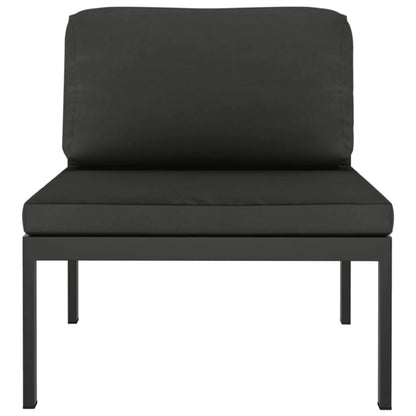 Set Divani da Giardino 9 pz con Cuscini in Alluminio Antracite | homemem39