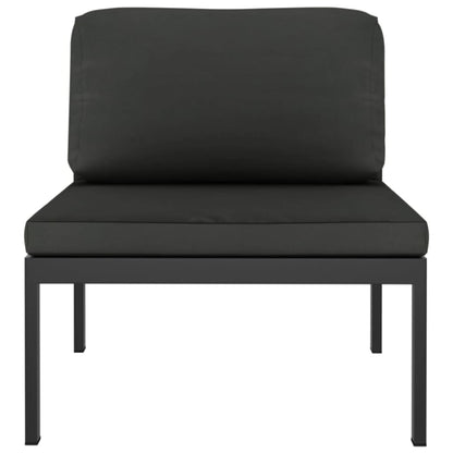 Set Divani da Giardino 6 pz con Cuscini in Alluminio Antracite | homemem39