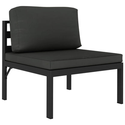 Set Divani da Giardino 9 pz con Cuscini in Alluminio Antracite | homemem39