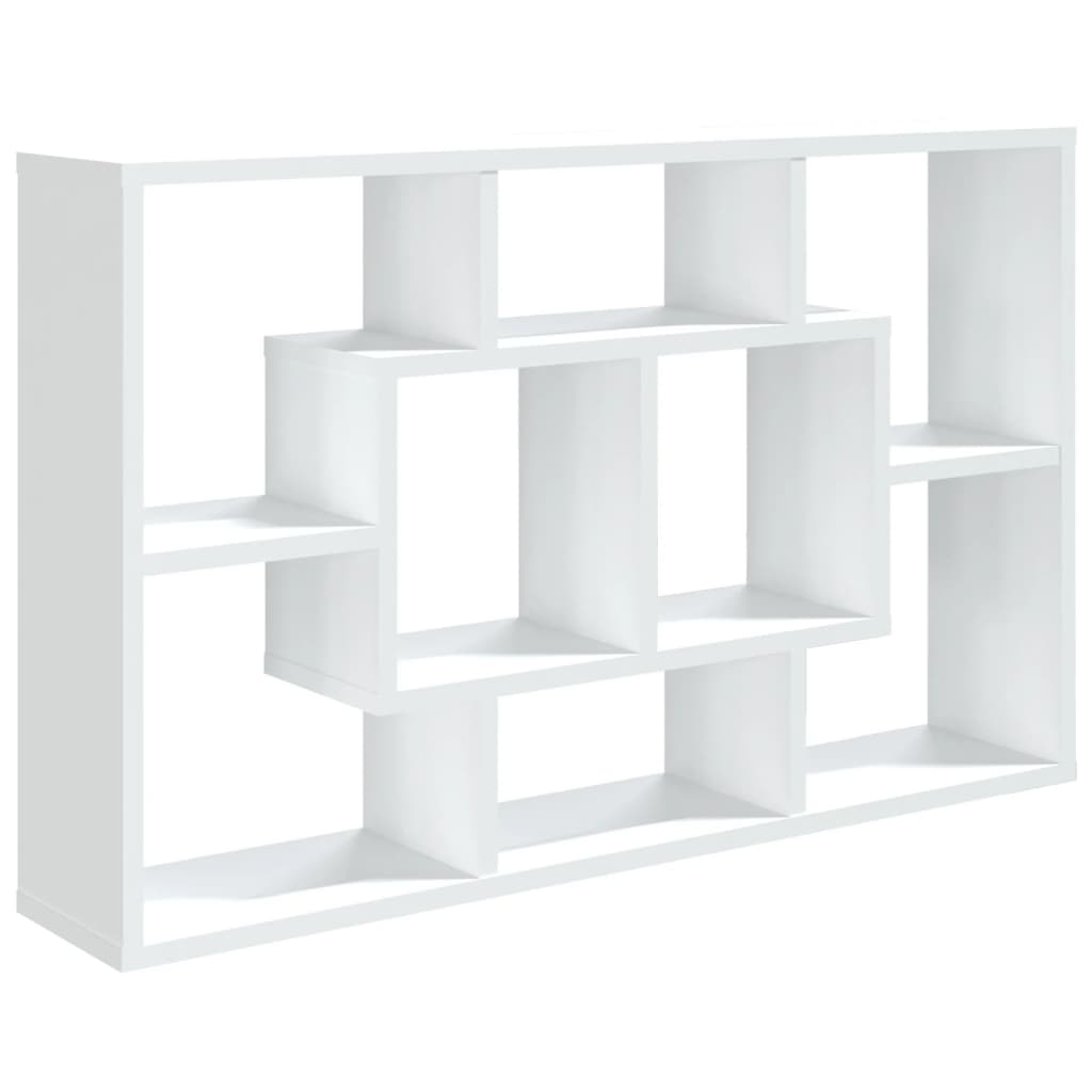Scaffale a Parete Bianco 85x16x52,5 cm in Legno Multistrato - homemem39