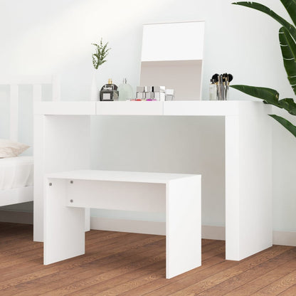 Sgabello da Toeletta Bianco 70x35x45 cm Legno Multistrato - homemem39