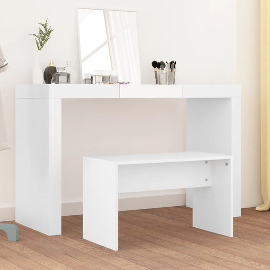 Sgabello da Toeletta Bianco 70x35x45 cm Legno Multistrato - homemem39