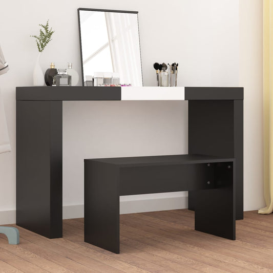 Sgabello da Toeletta Nero 70x35x45 cm Legno Multistrato - homemem39