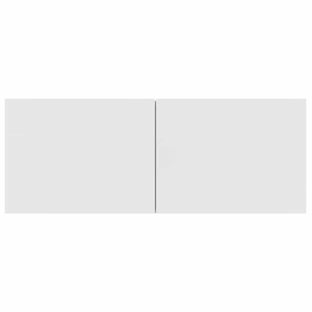 Mobili TV 2 pz Bianchi 80x30x30 cm in Legno Multistrato - homemem39