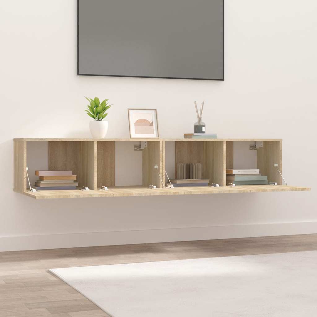 Mobili TV 2 pz Rovere Sonoma 80x30x30 cm in Legno Multistrato - homemem39