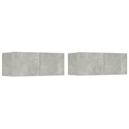 Mobili TV 2 pz Grigio Cemento 80x30x30 cm in Legno Multistrato - homemem39