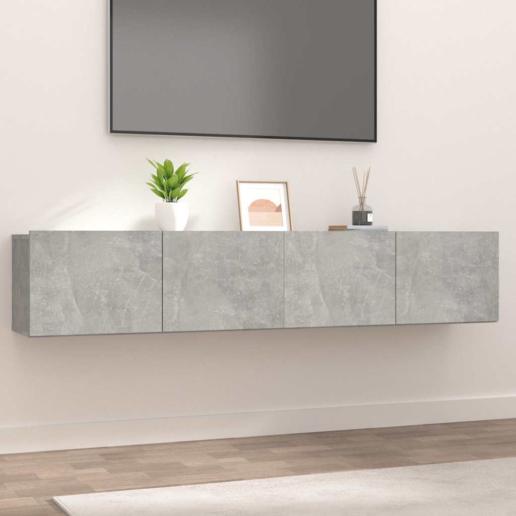 Mobili TV 2 pz Grigio Cemento 80x30x30 cm in Legno Multistrato - homemem39