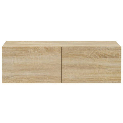 Mobili TV Muro 2pz Rovere Sonoma 100x30x30 cm Legno Multistrato - homemem39