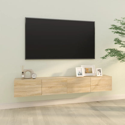 Mobili TV Muro 2pz Rovere Sonoma 100x30x30 cm Legno Multistrato - homemem39