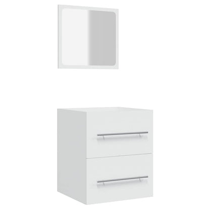 Mobile da Bagno con Specchio Bianco 41x38,5x48 cm | homemem39