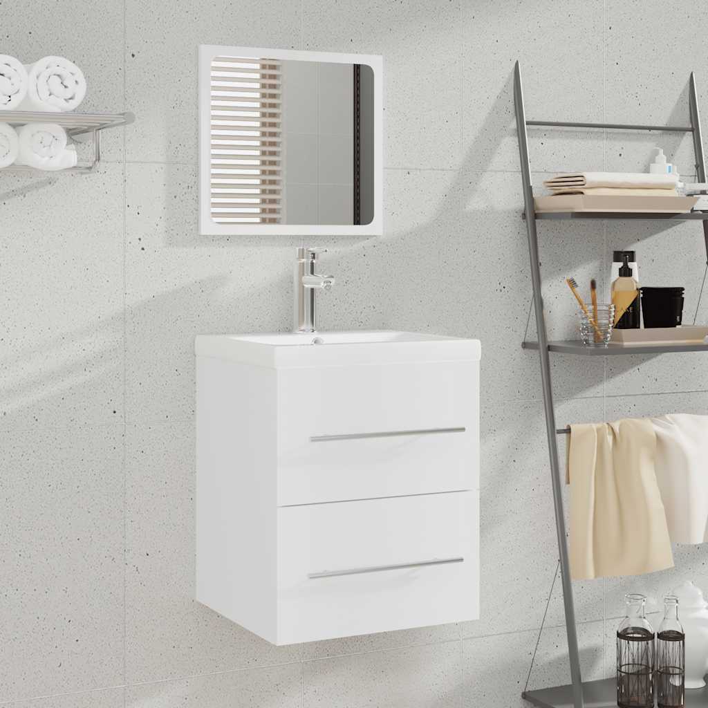 Mobile da Bagno con Specchio Bianco 41x38,5x48 cm | homemem39